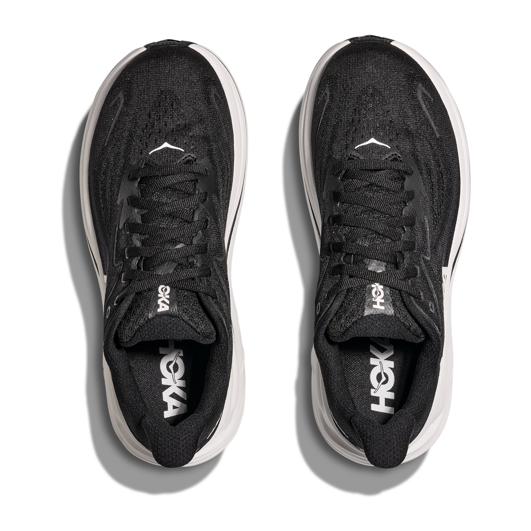 Hoka Clifton 10 Men's Running Shoes: Black/White