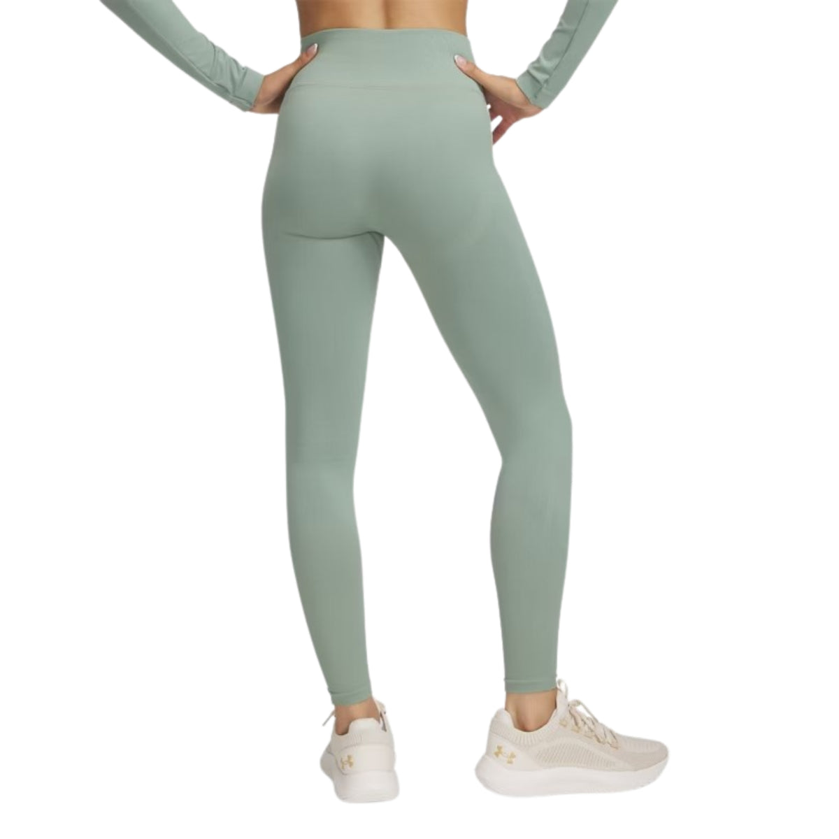 Under Armour Womens Train Seamless Leggings 2025: Silica Green/White