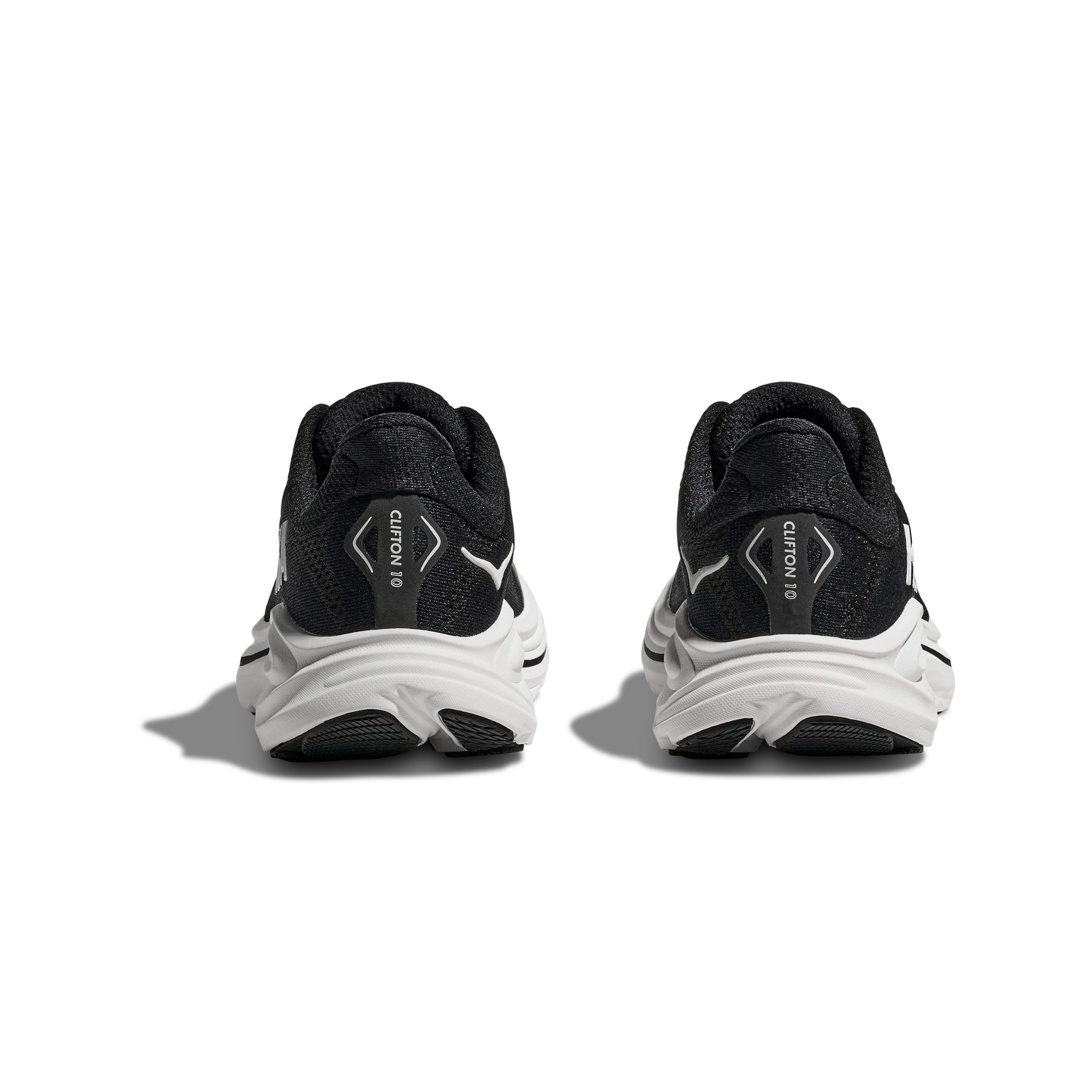 Hoka Clifton 10 Junior Running Shoes: Black/White