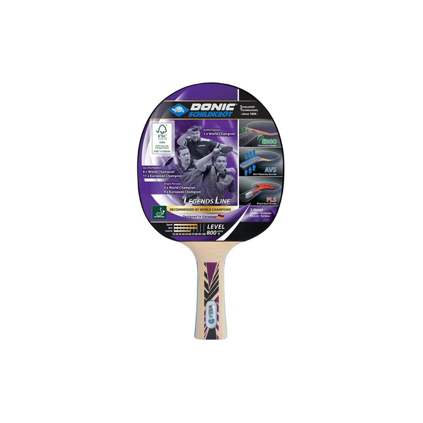 Legends 800 FSC Table Tennis Paddle