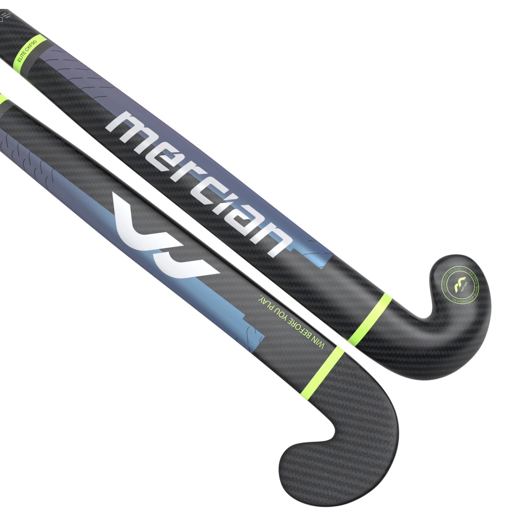Mercian Elite CKF90 Ultimate Hockey Stick: Carbon/Blue Irridescent