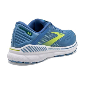 Brooks Adrenaline GTS 22 Womens Running Shoes: Silver Lake Blue/Green/White