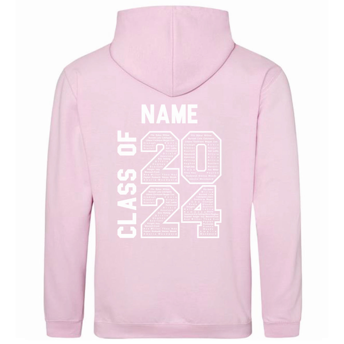 Claires Court Junior Girls Leavers Hoodie: Baby Pink