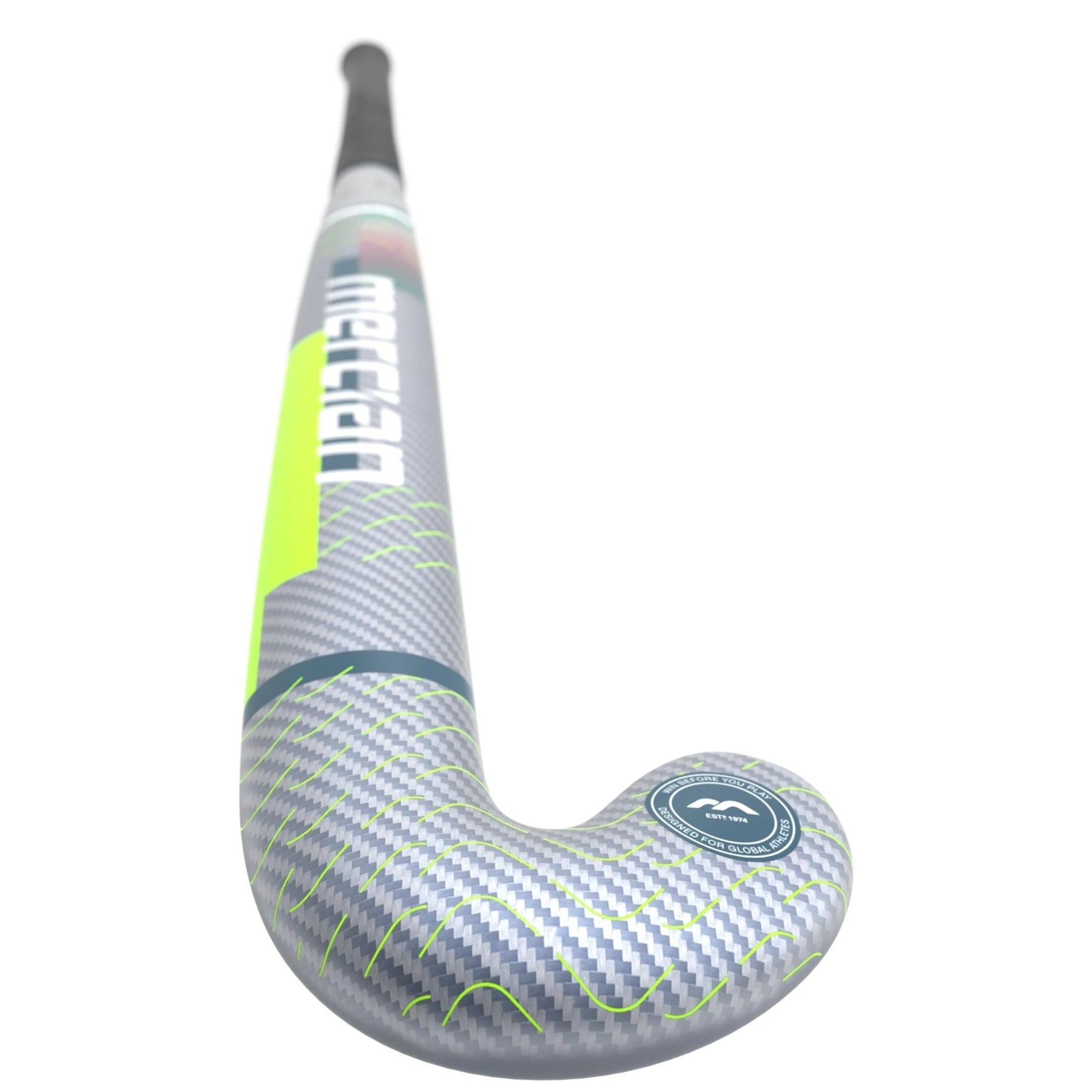 Mercian Evolution CKF85 Pro Hockey Stick: Silver Carbon/Lime