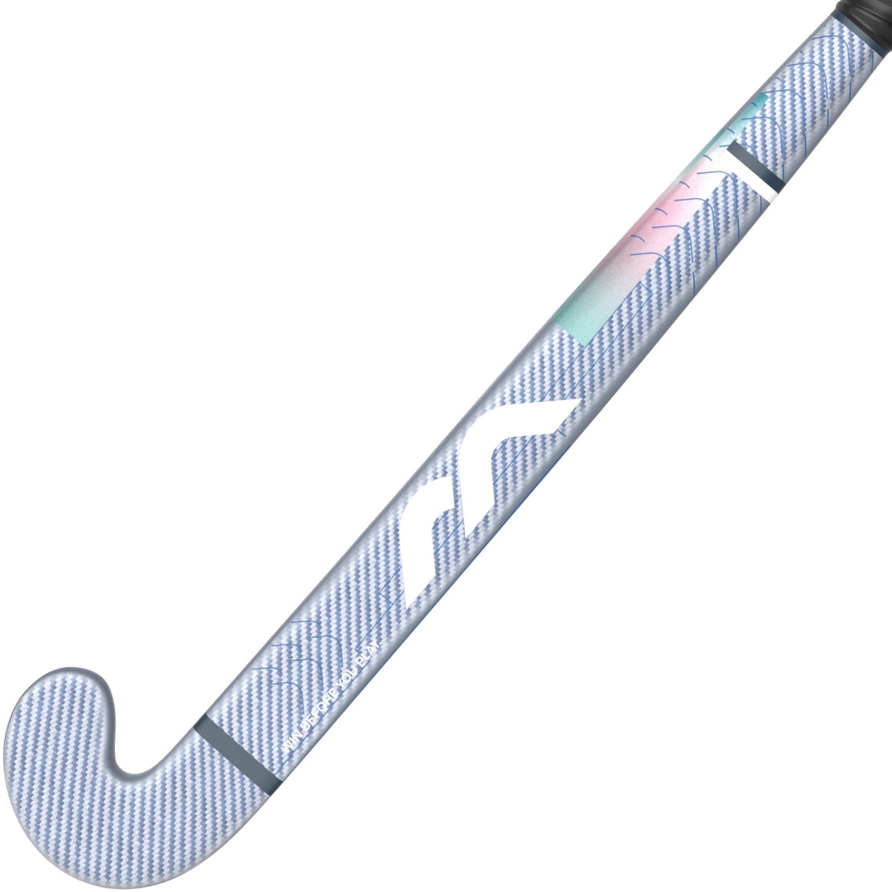 Mercian Evolution CKF65 Pro Hockey Stick: Silver Carbon/Royal
