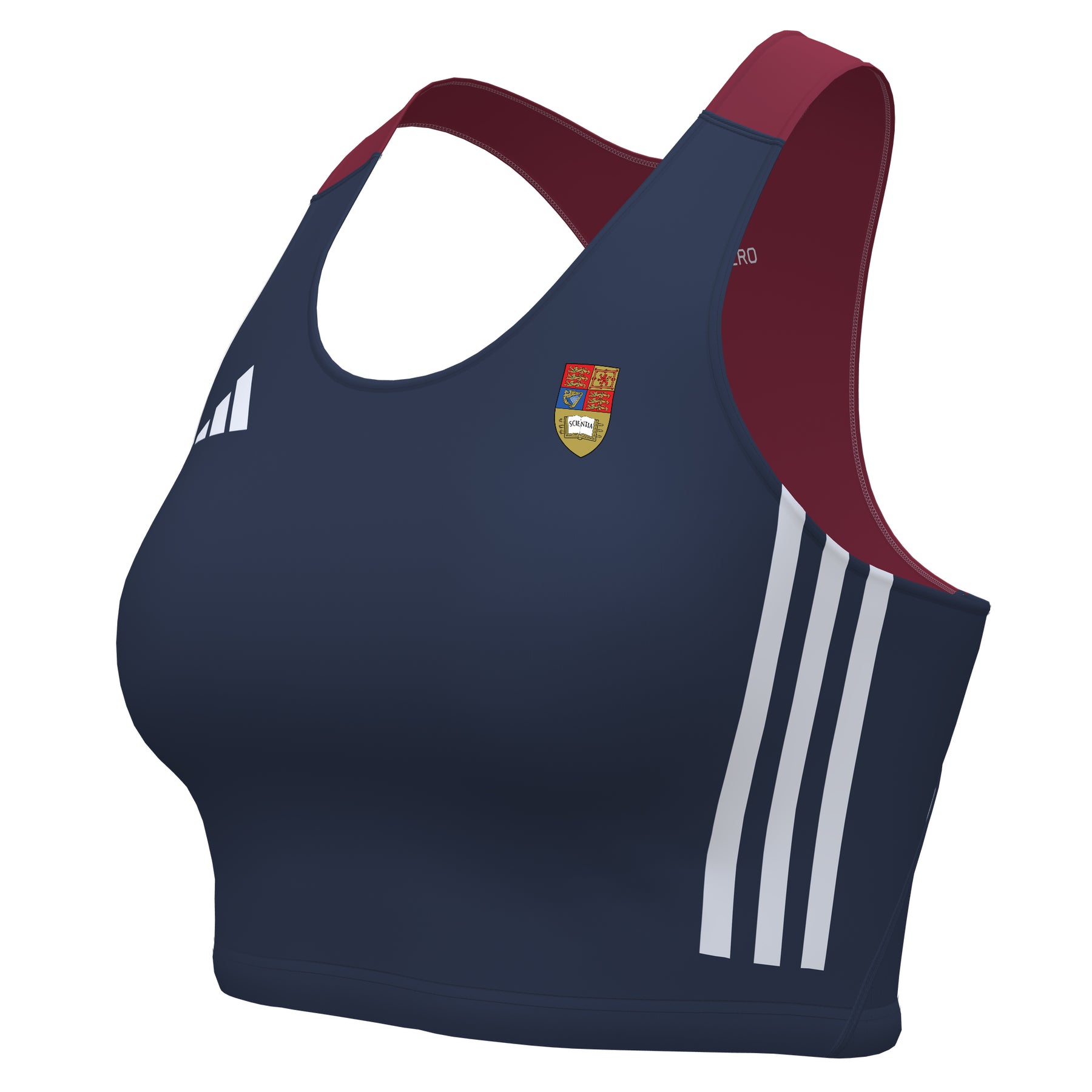 Imperial College London AC Adizero Running Essentials Womens Padded Crop Top