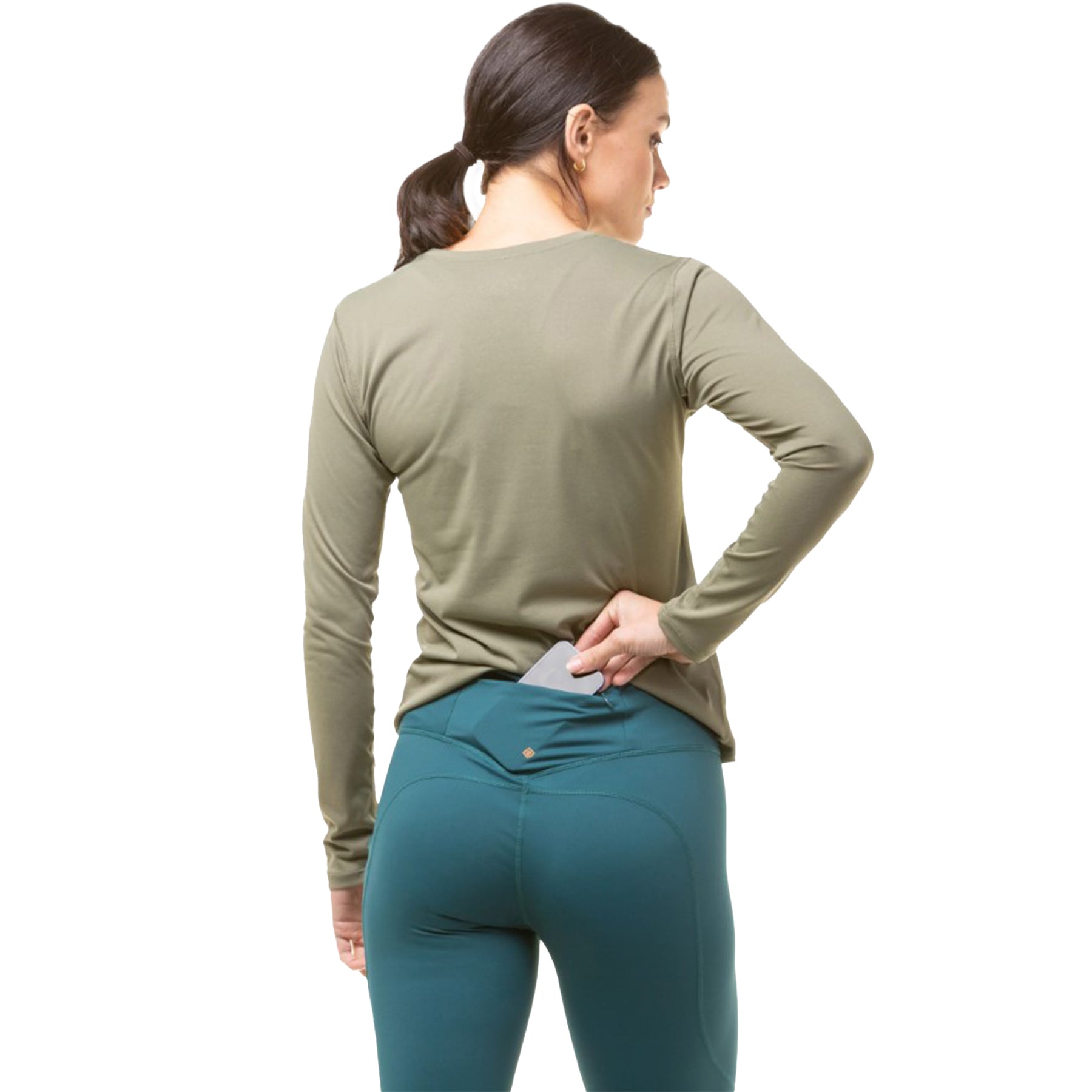 Ronhill Womens Tech Tight: Deep Lagoon/Copper