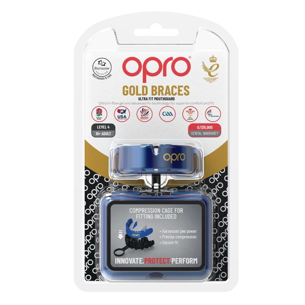 Opro Gold Self-Fit Mouthguard For Braces