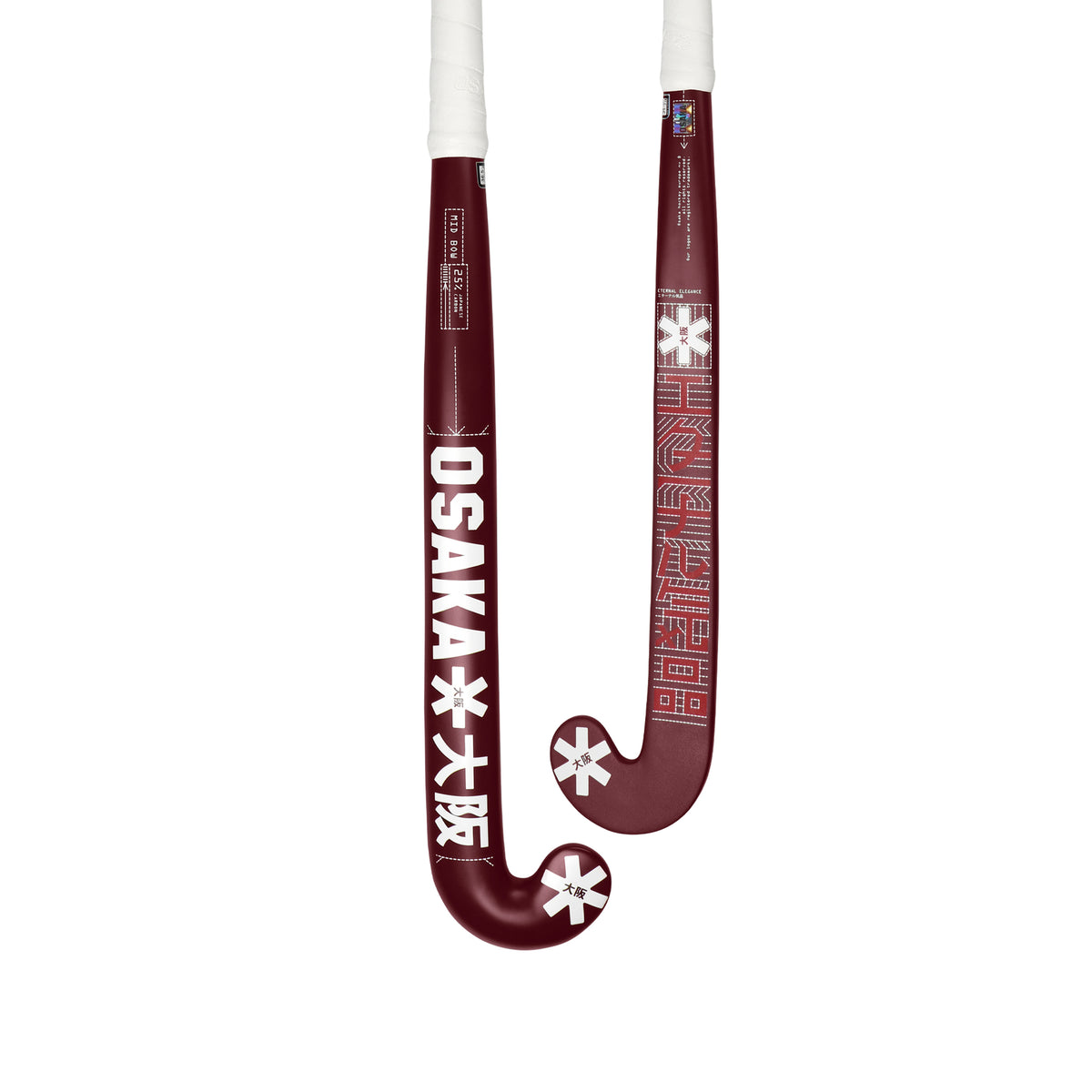 Osaka Mid Bow 25 Hockey Stick 2025: Cherry Lacquer - 36.5