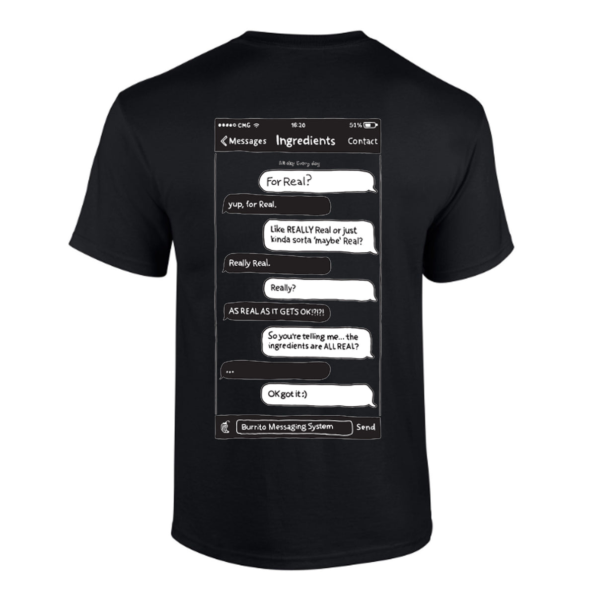 Chipotle Unisex T-Shirt: Black