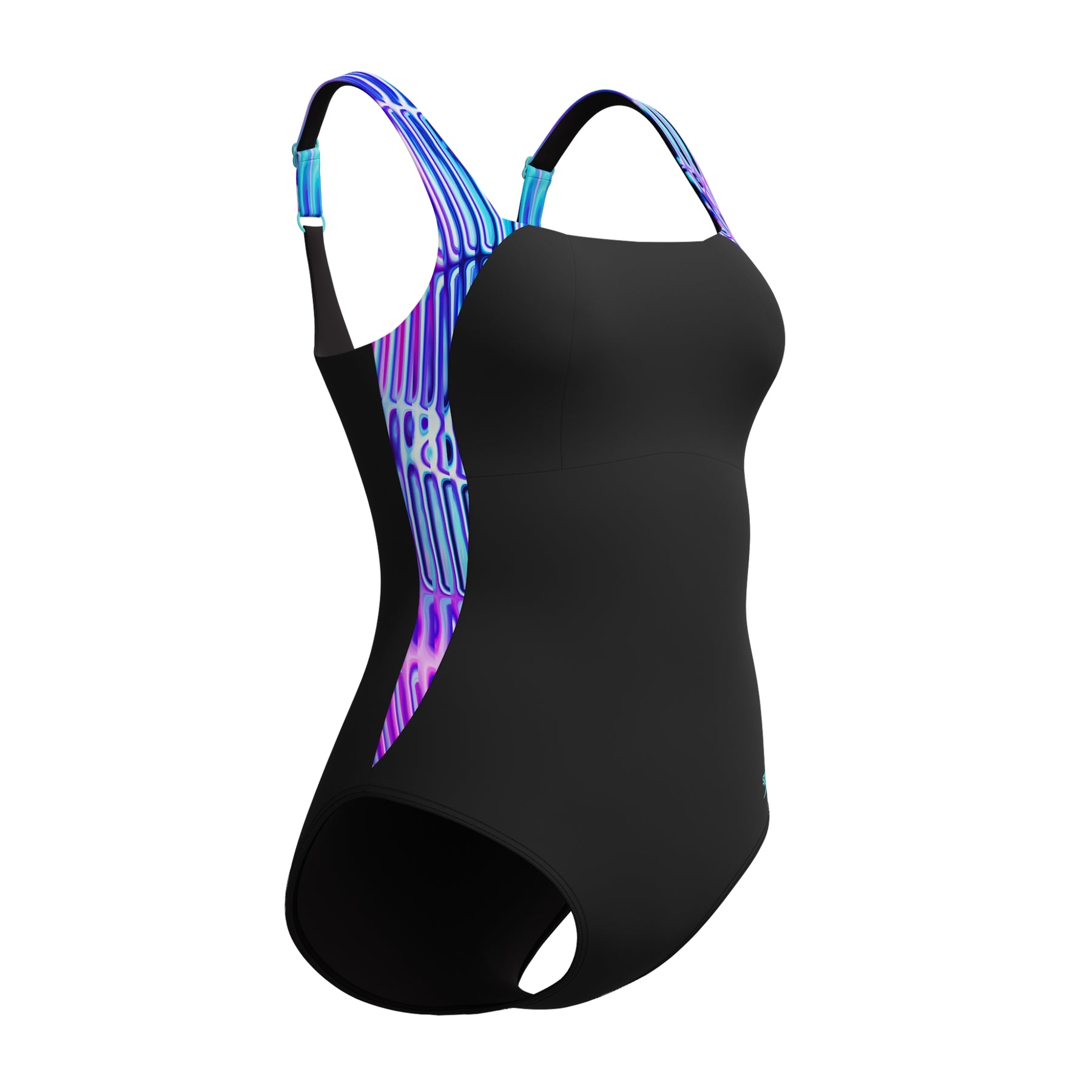 Speedo Women's LunaLustre Printed Swimsuit: Blue/Purple