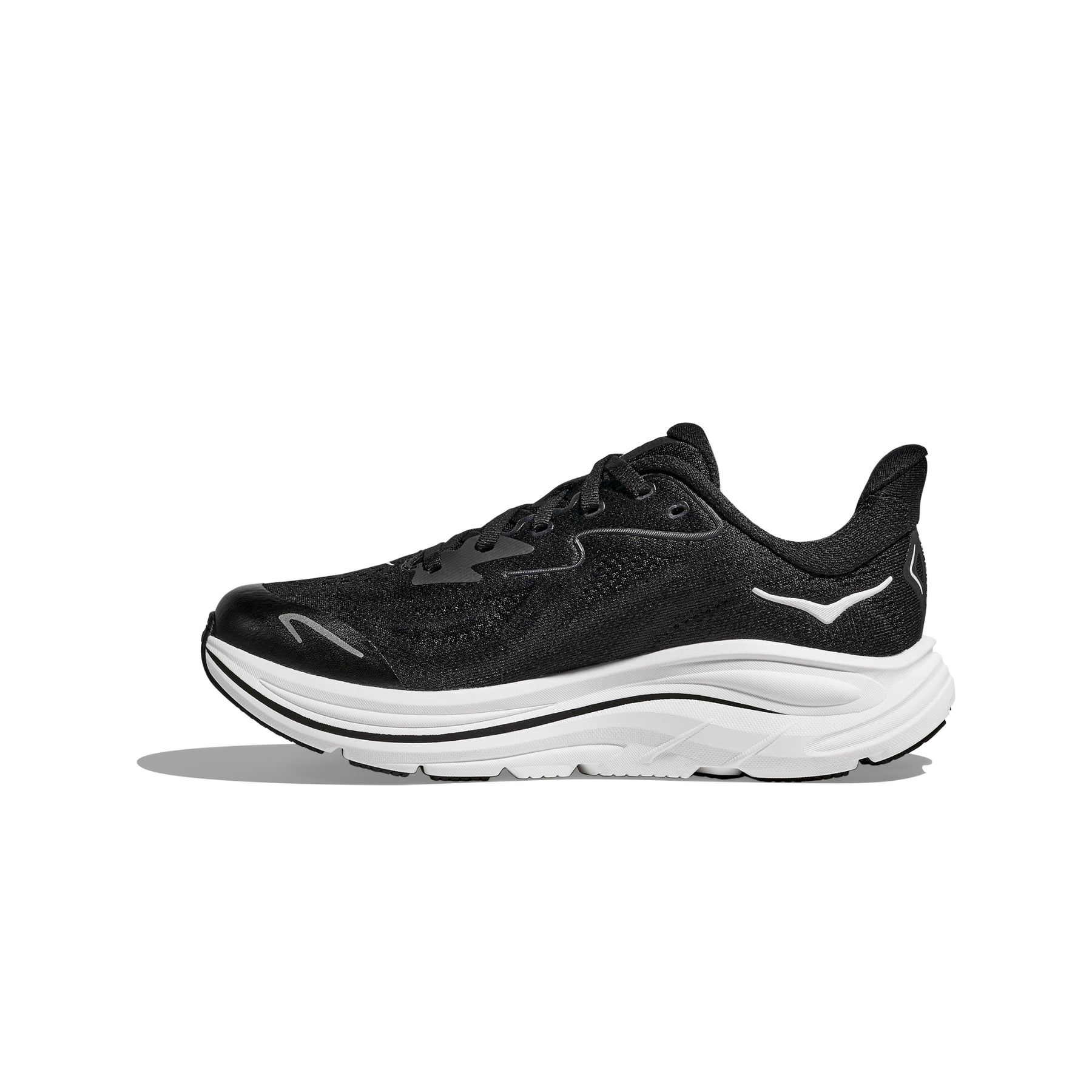 Hoka Clifton 10 Junior Running Shoes: Black/White