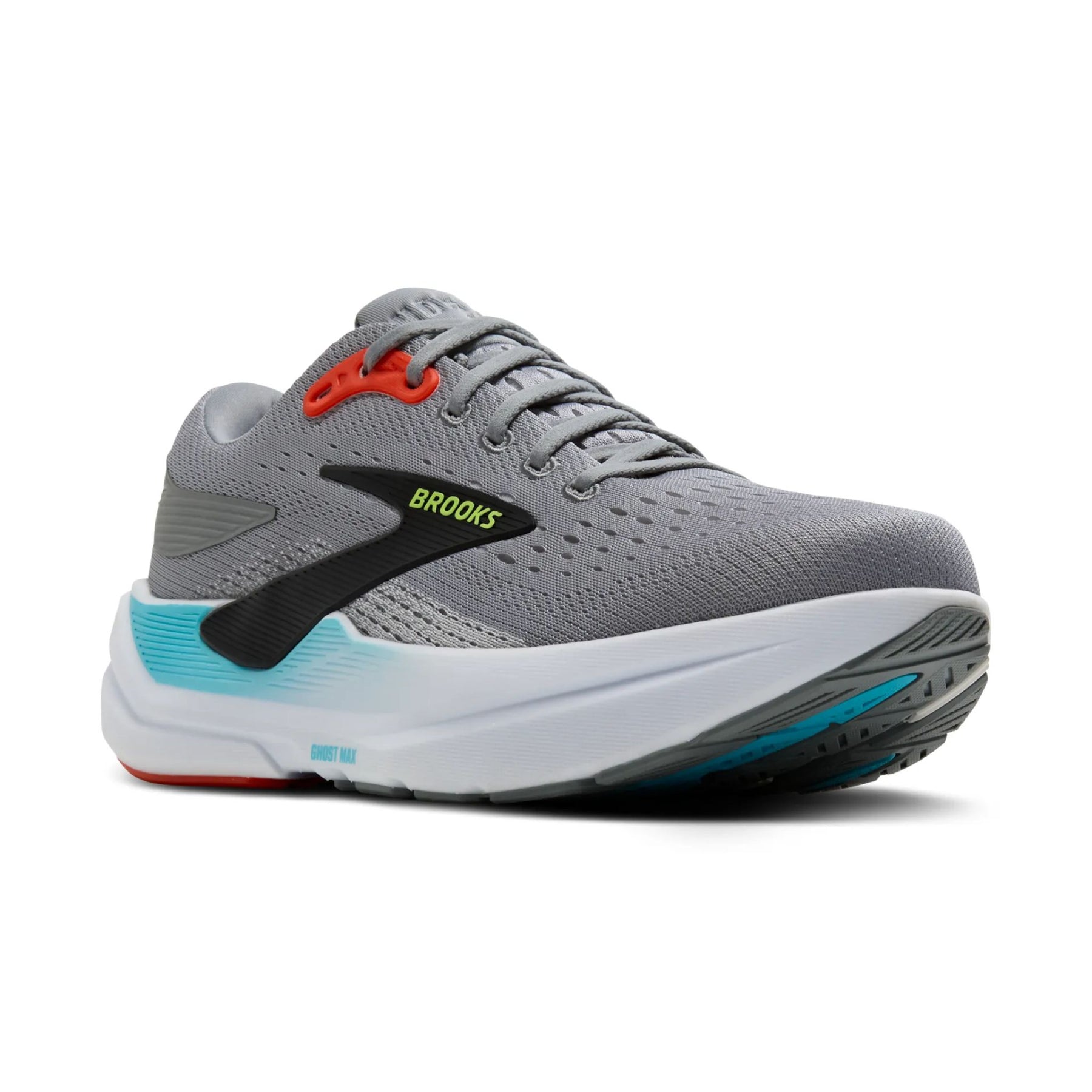 Brooks Ghost Max 3 Mens Running Shoes: Primer Grey/Antarctica/Red
