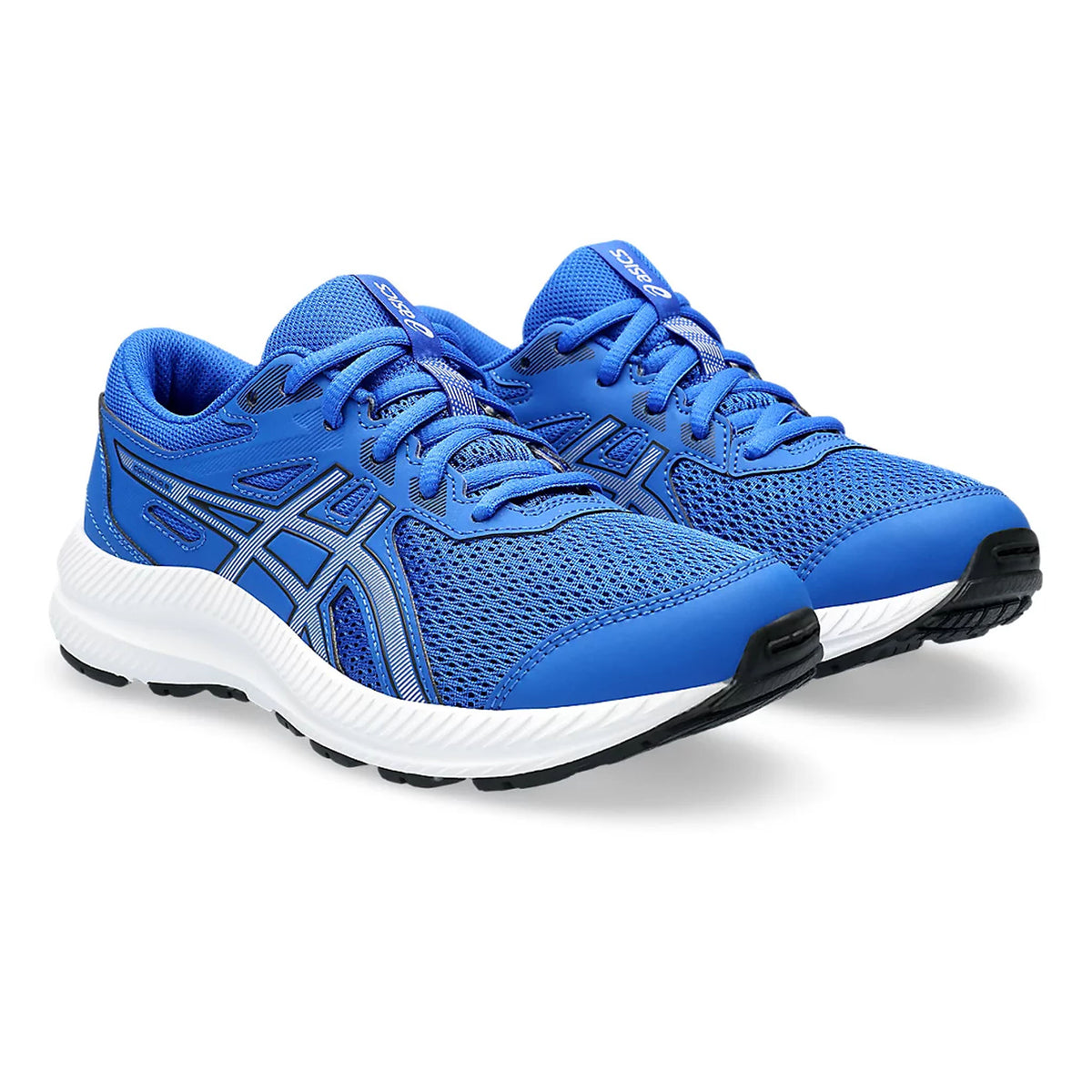 Asics Contend 8 Kids Running Shoes: Illusion Blue/Pure Silver
