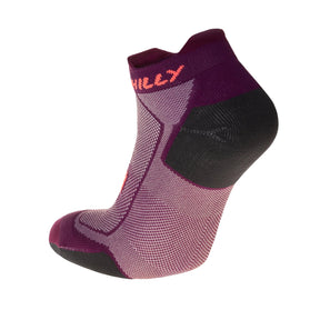 Hilly Active Socklet Min: Grape Juice/Charcoal