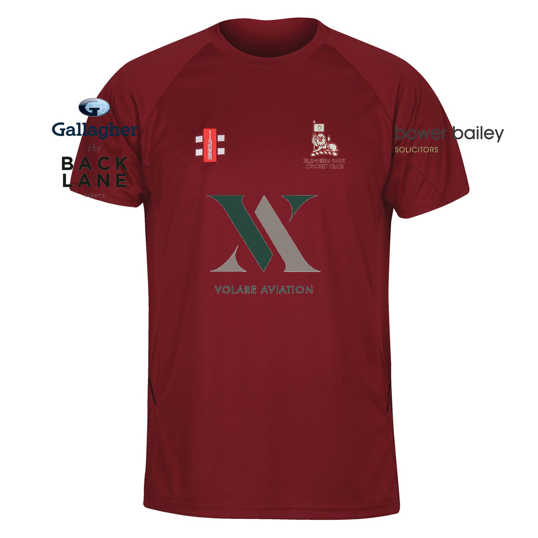 Blenheim Park CC Training Tee Shirt: Maroon
