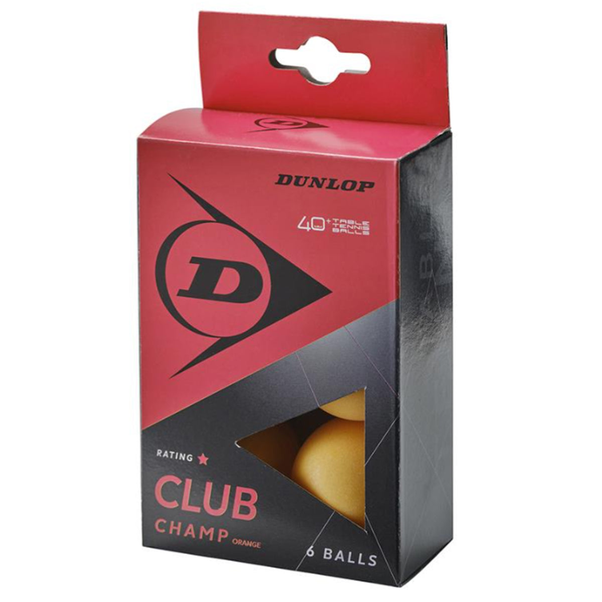Dunlop Club Champ Table Tennis Balls: Orange - Box of 6