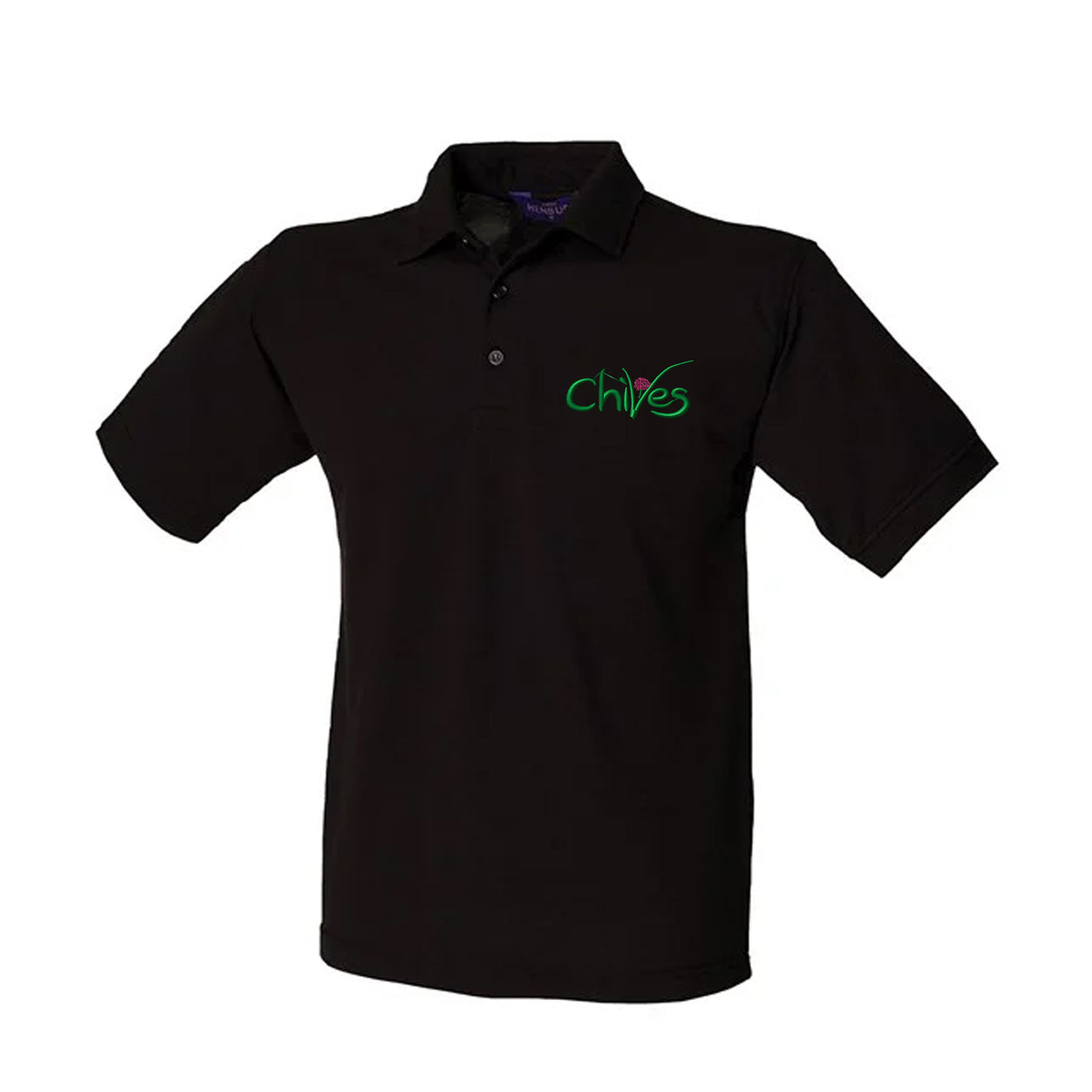 Chives Polo Top: Black