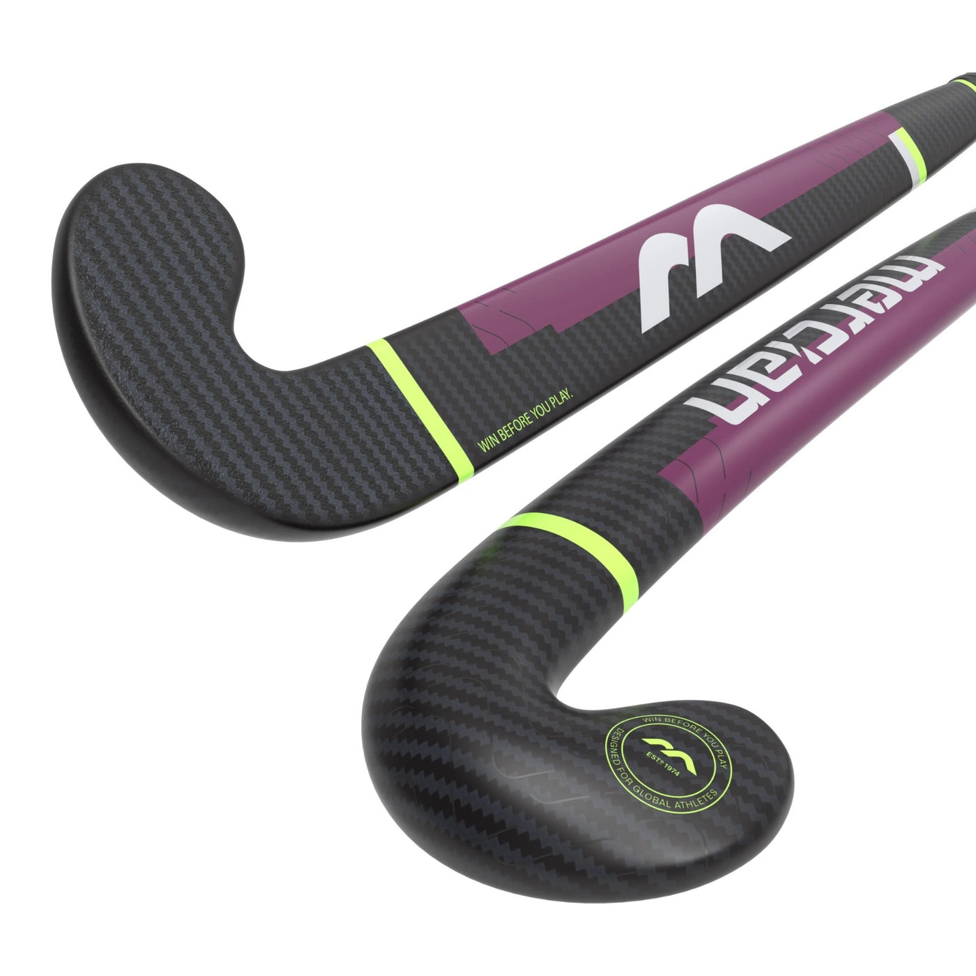 Mercian Elite CF95 Pro Hockey Stick: Carbon/Red Irridescent