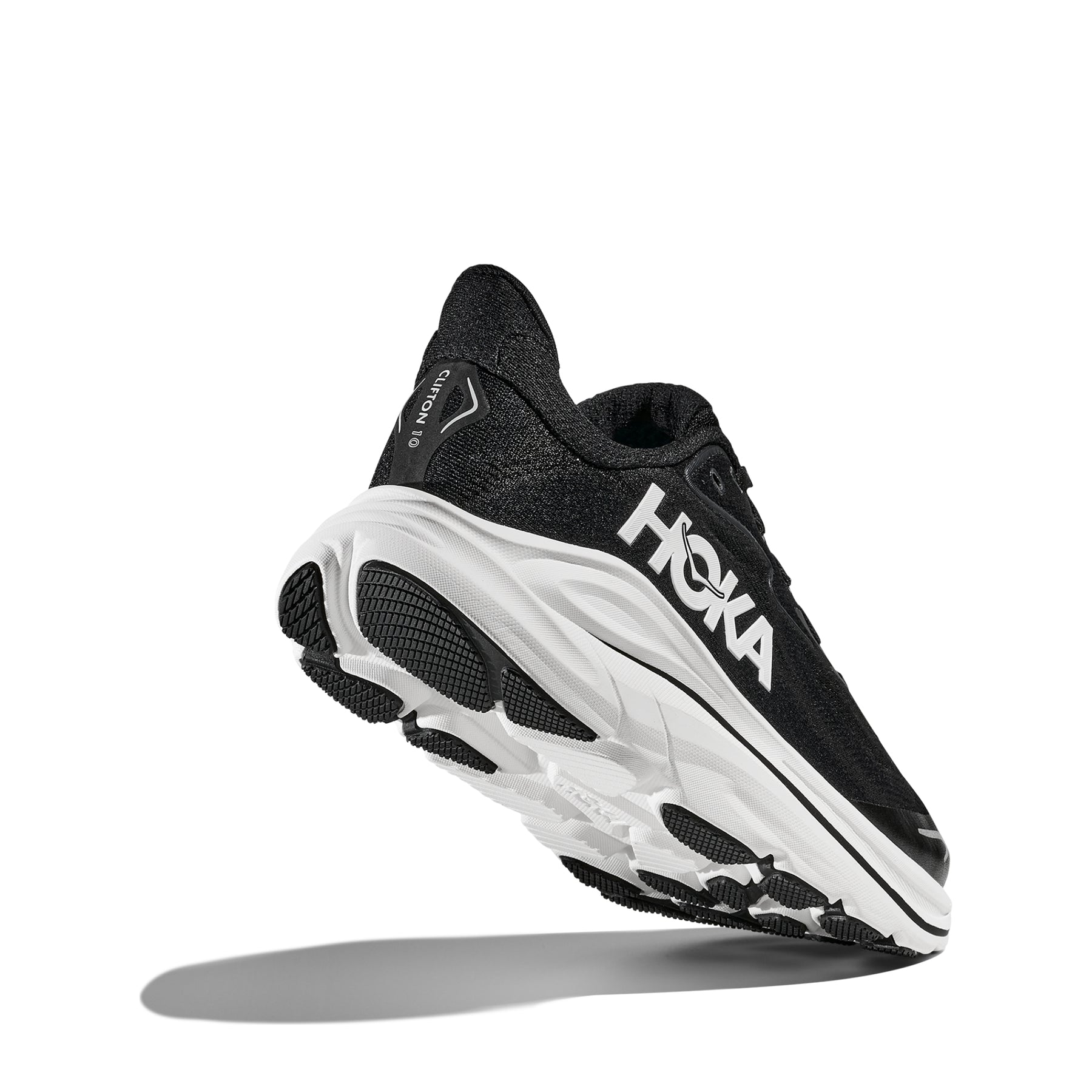 Hoka Clifton 10 Junior Running Shoes: Black/White