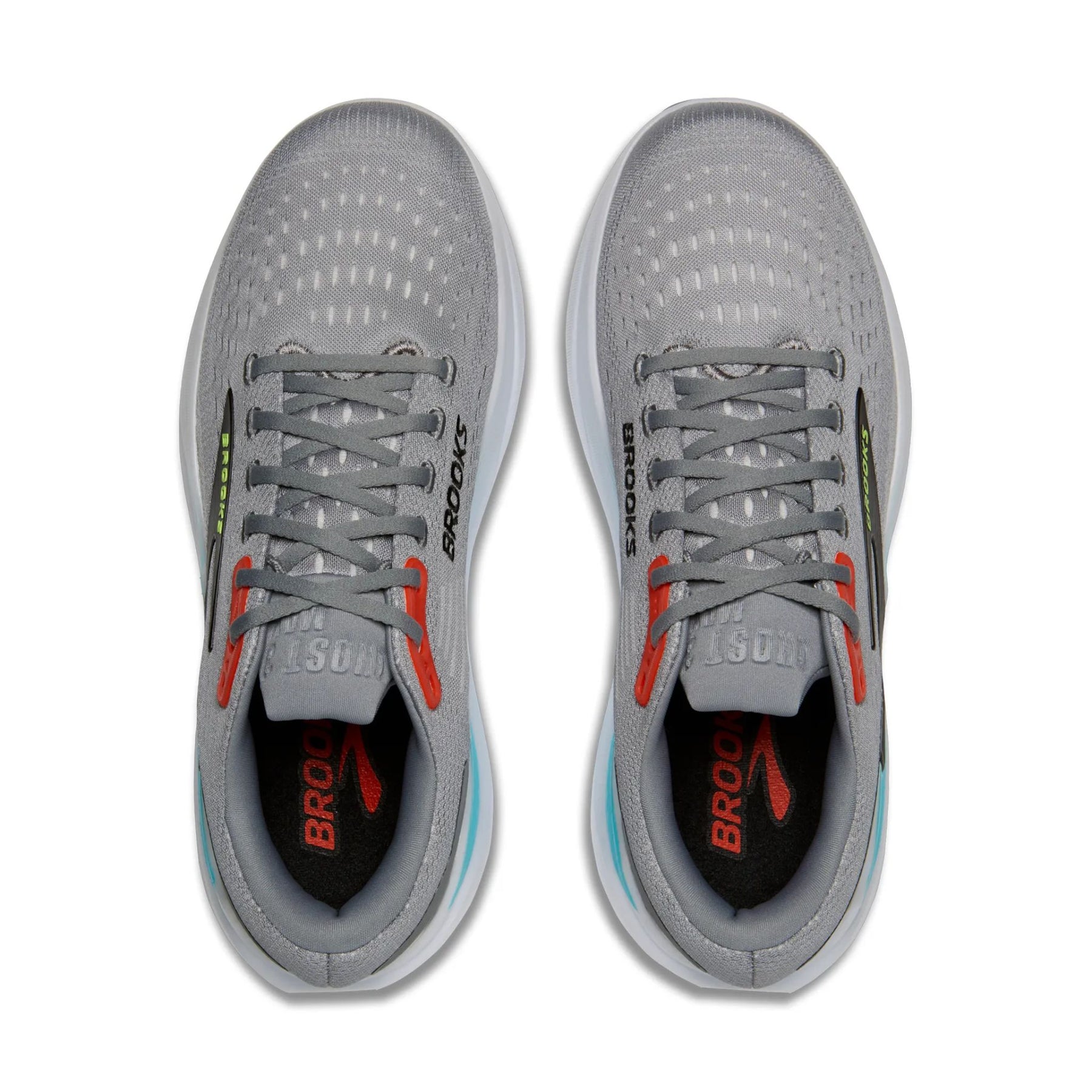 Brooks Ghost Max 3 Mens Running Shoes: Primer Grey/Antarctica/Red