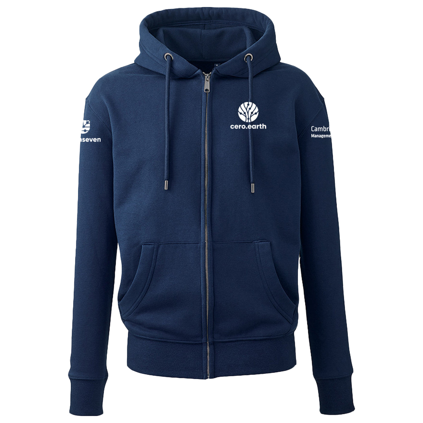 Edenseven Full Zip Hoodie: Oxford Navy