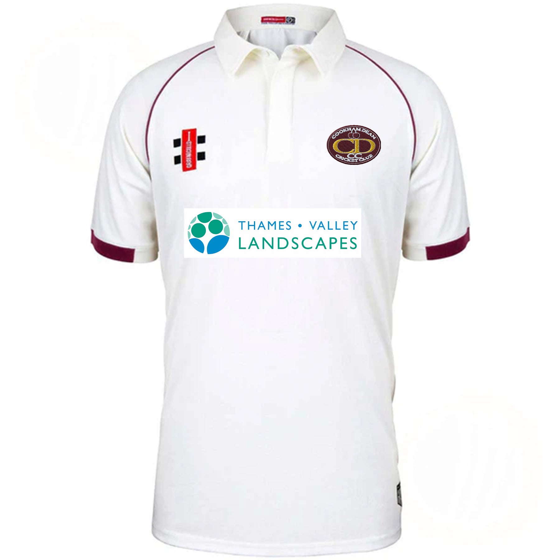 Cookham Dean CC Matrix V2 Short Sleeve Shirt: Ivory