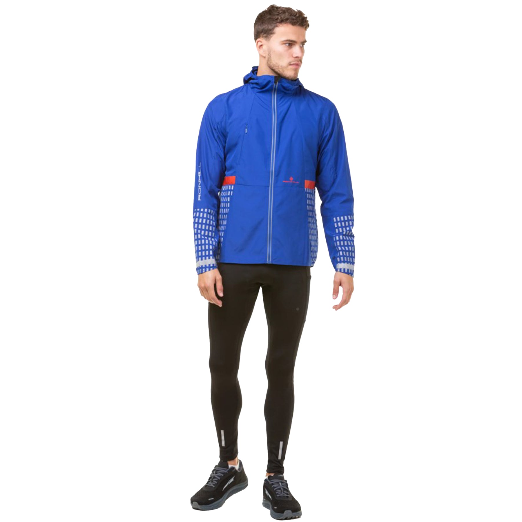 Ronhill Mens Tech Afterhours Jacket: Cobalt/Flame