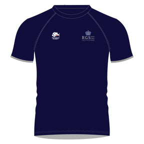 Royal Grammar School Senior T shirt: Navy Athletic Fit