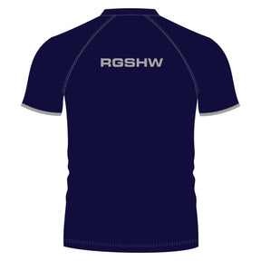 Royal Grammar School Senior T shirt: Navy Athletic Fit