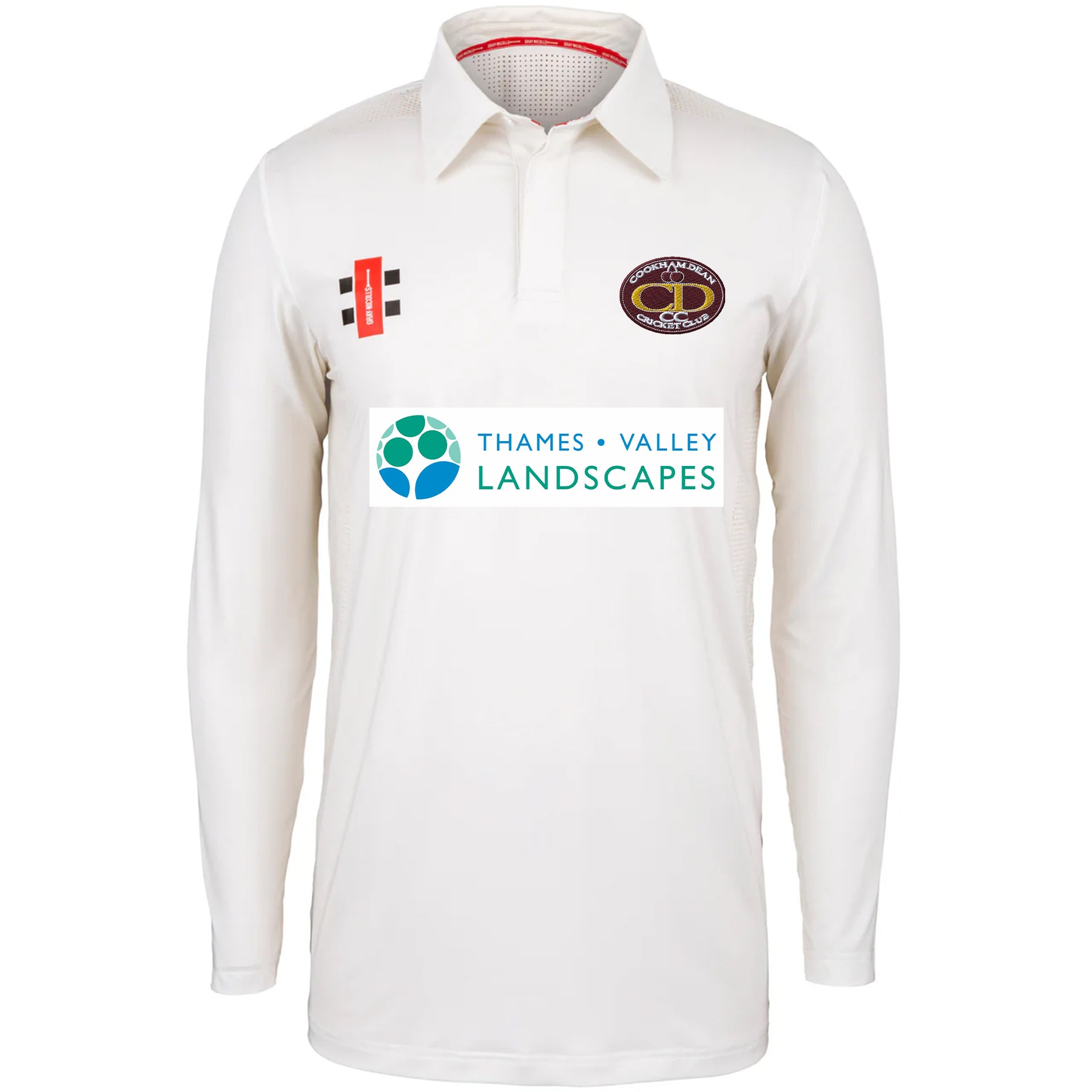 Cookham Dean CC Performance Shirt Long Sleeve: Ivory