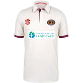 Cookham Dean CC Performance Shirt Short Sleeve: Ivory/Maroon