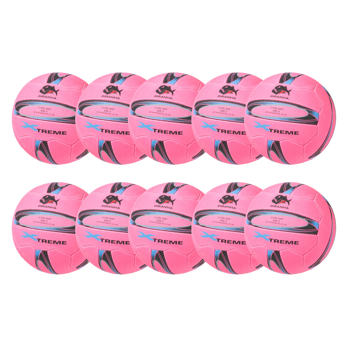 Piranha Xtreme Netball: Pink Pack of 10