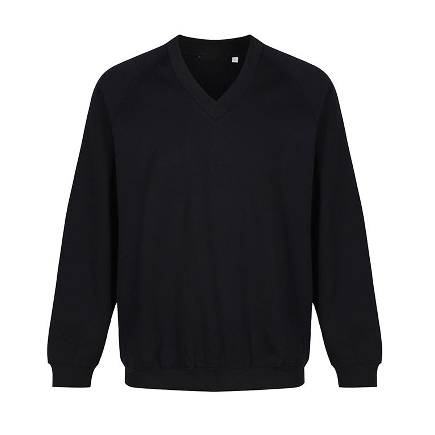V Neck Sweater Cotton Acrylic: Black