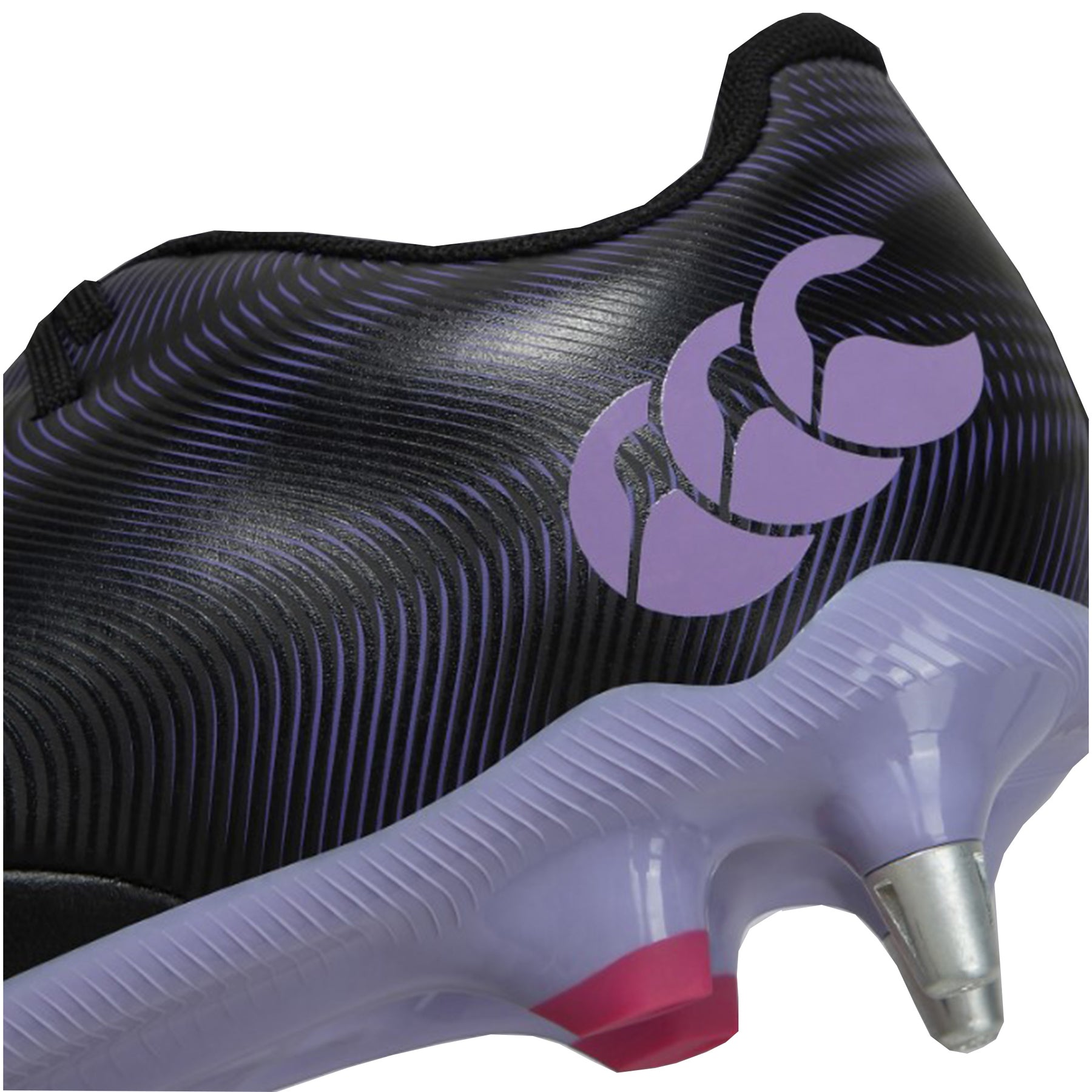 Canterbury Phoenix Genesis Team Soft Ground Rugby Boots: Black/Purple