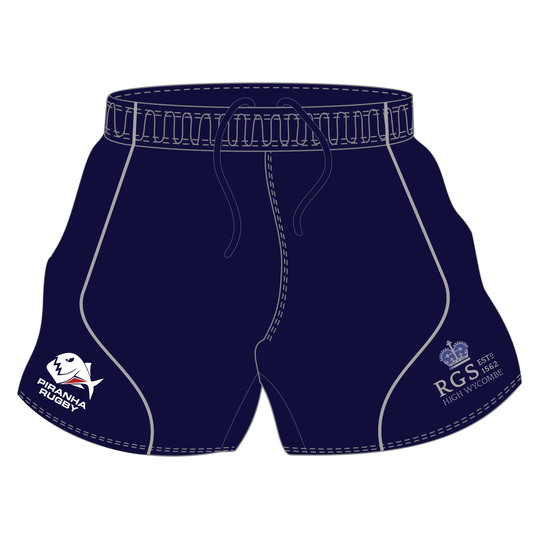 Royal Grammar School Senior Rugby Shorts: Navy