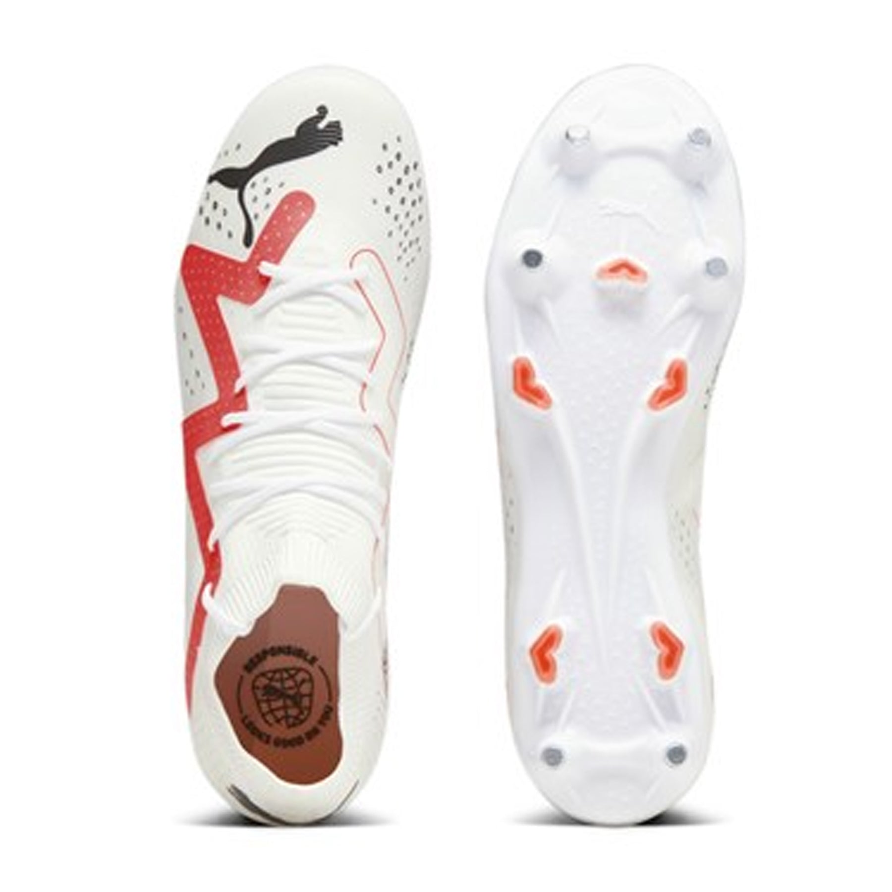 Puma Future Match MXSG Football Boots: White/Fire Orchid