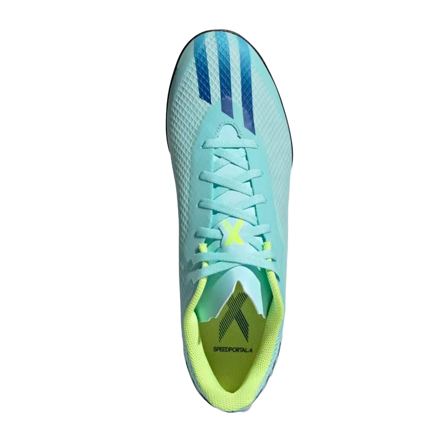 Adidas X Speedportal.4 Kids Turf Football Boots: Blue