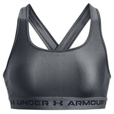 Under Armour Womens Mid Crossback Sports Bra: Pitch Grey