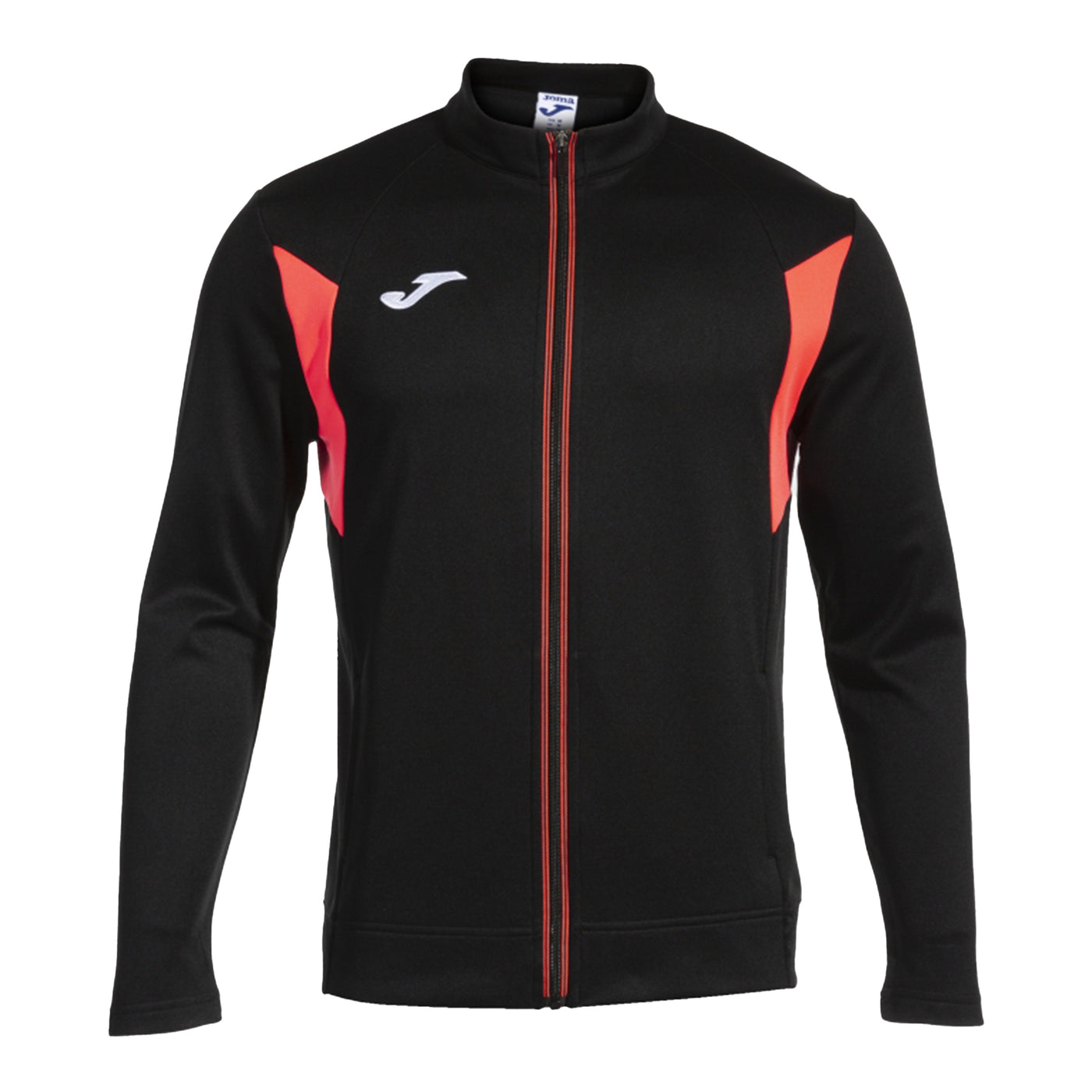 Joma Winner III Junior Track Top: Black/Coral