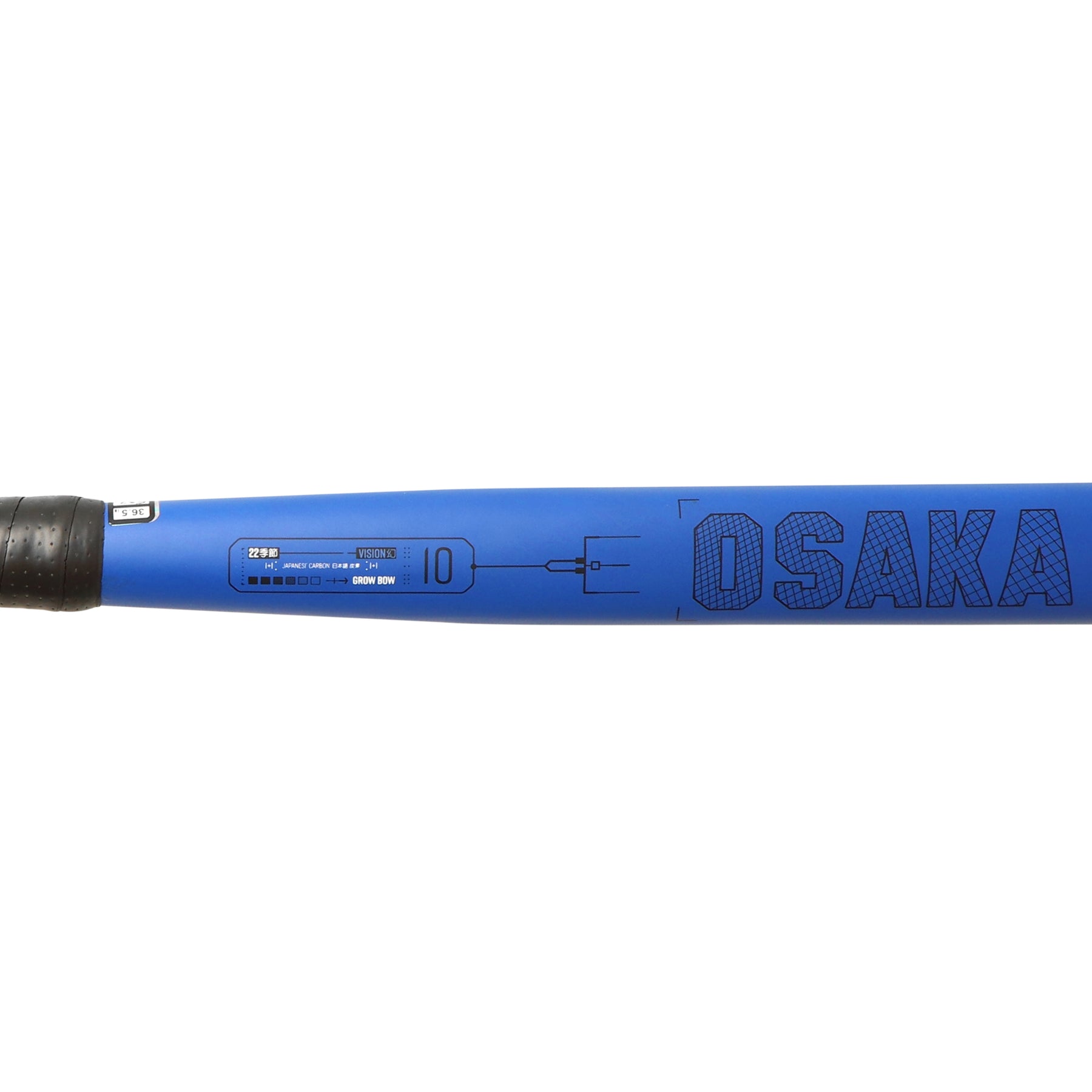 Osaka Vision 10 Grow Bow Hockey Stick 2022: Neon Blue