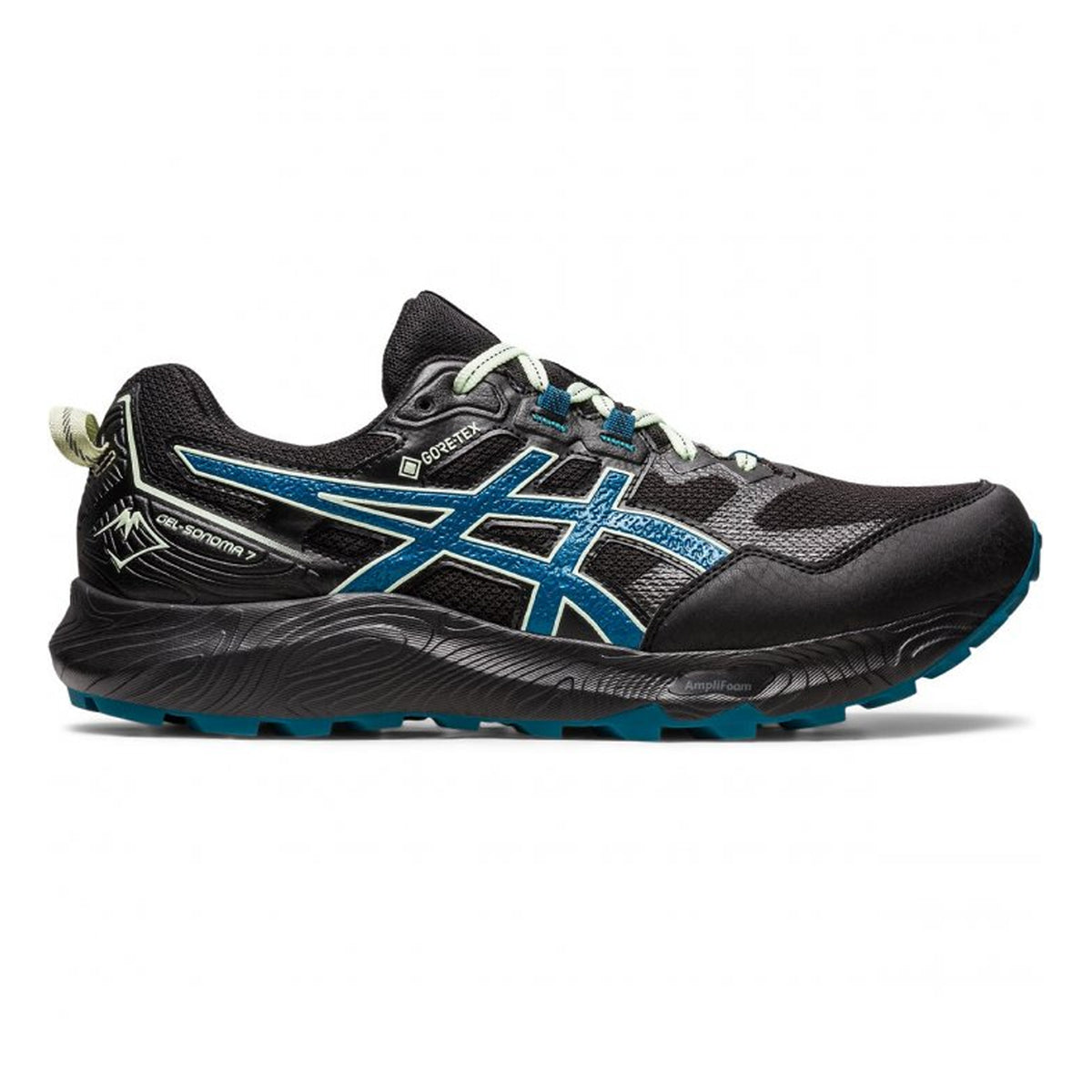 Asics Gel-Sonoma 7 GTX Mens Trail Running Shoes: Black/Ink Teal