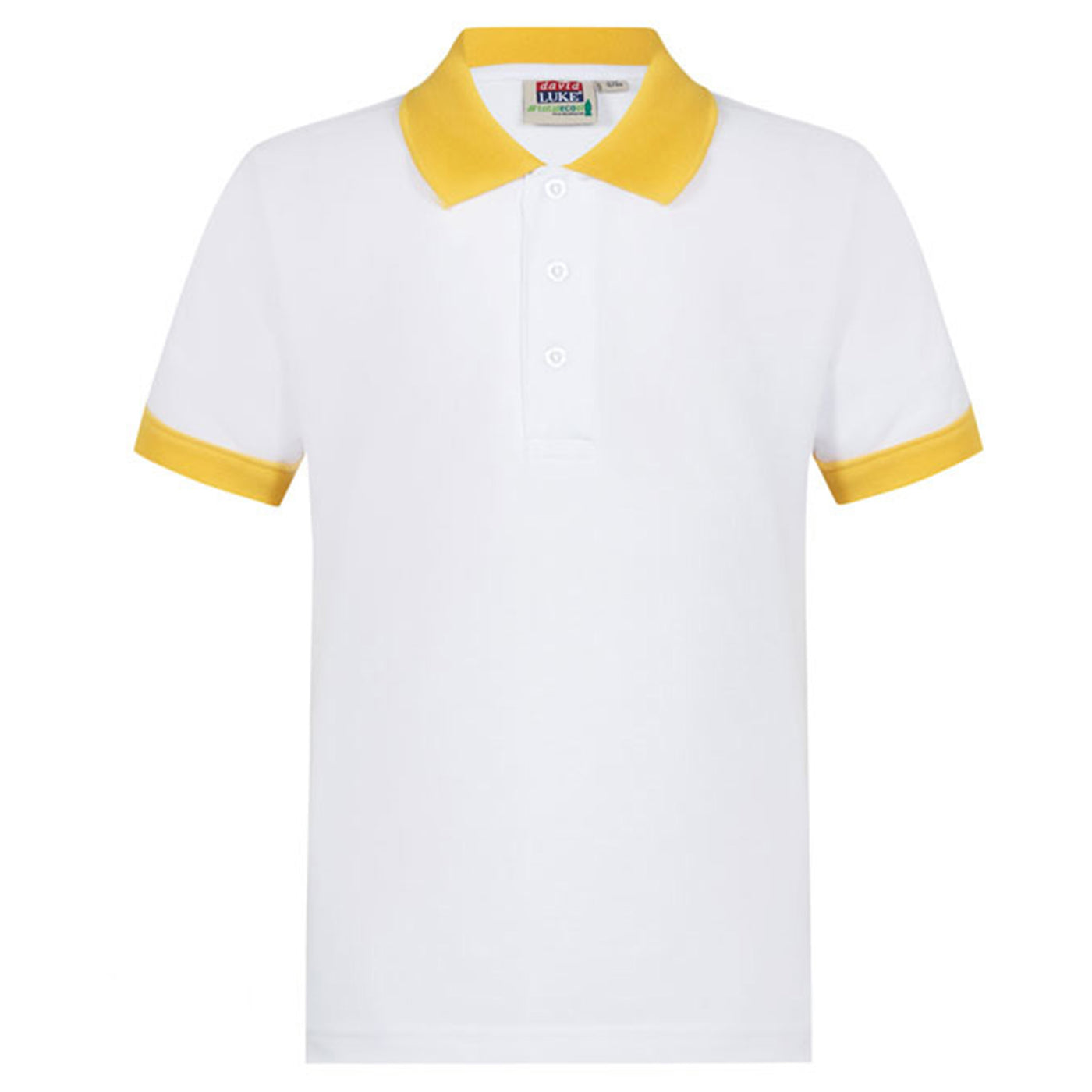 Polo Contrast: White/Amber