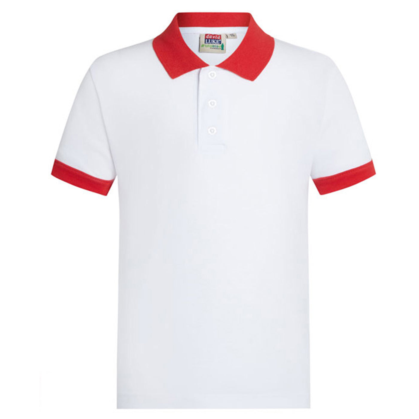 Polo Contrast: White/Red