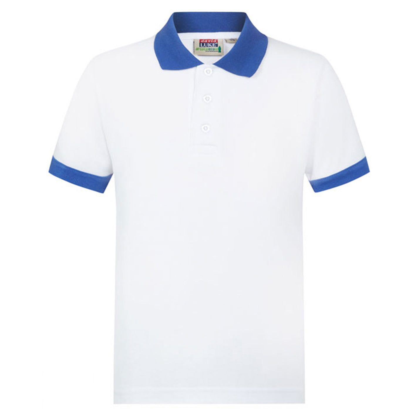 Polo Contrast: White/Blue