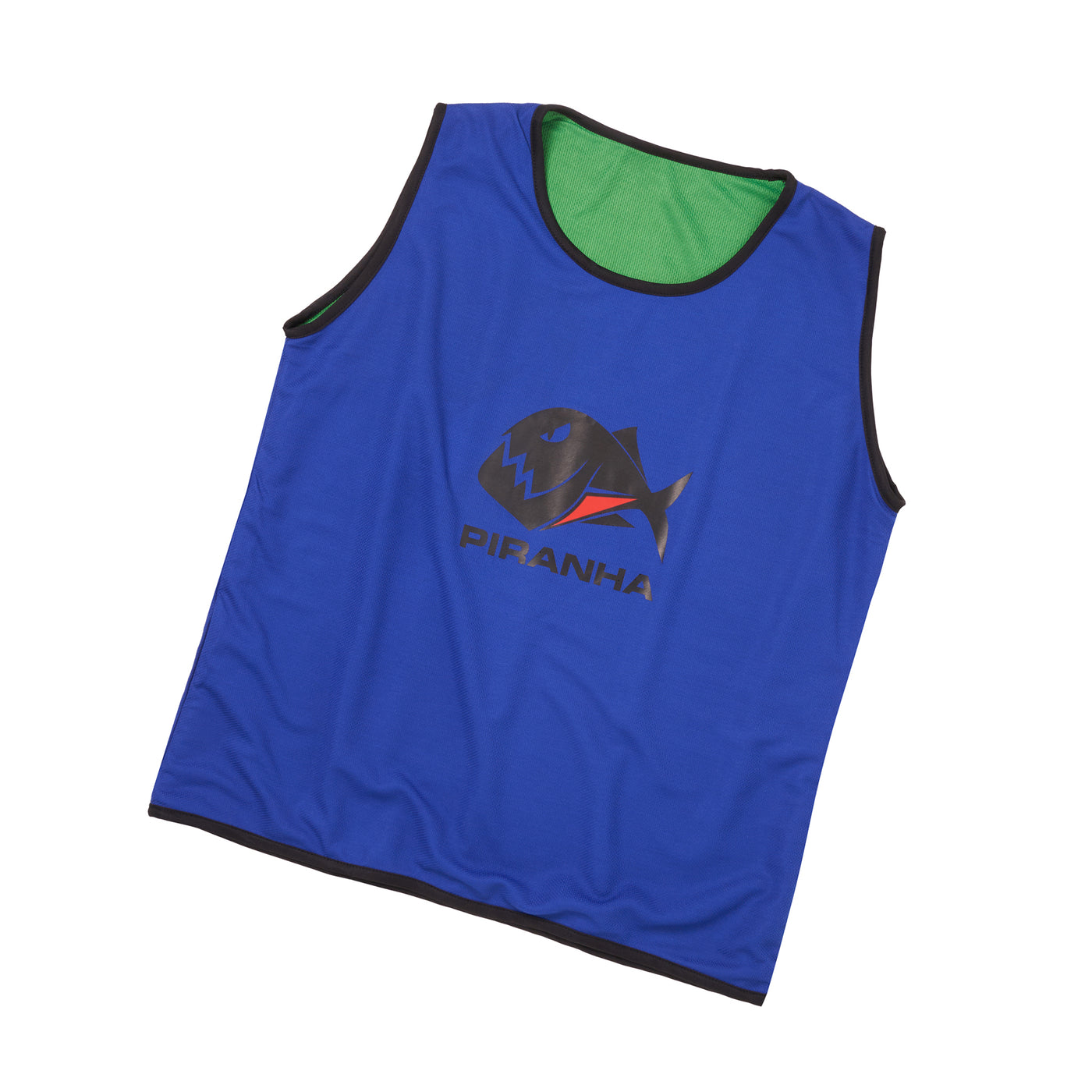 Piranha Reversible Training Bib: Royal/Green