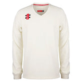 Gray Nicolls Long Sleeve Pro Performance Junior Sweater: Ivory