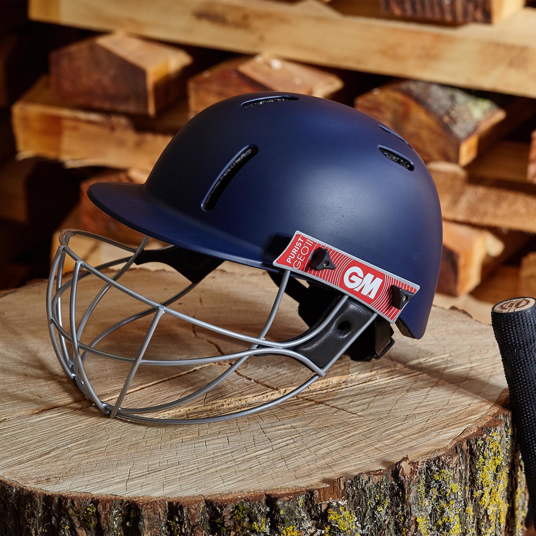 Gunn & Moore Purist Geo II Cricket Helmet: Navy