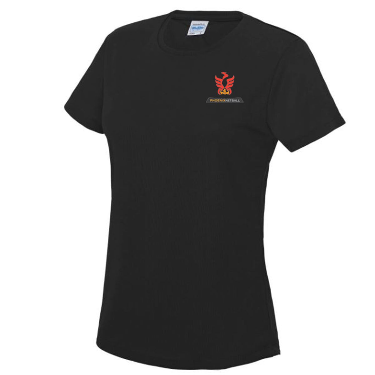 Phoenix Netball T Shirt: Black