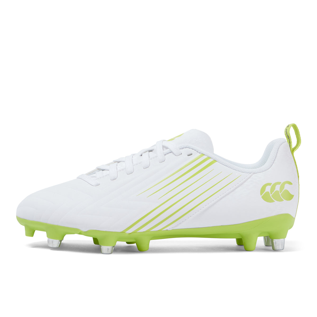 Canterbury Speed 3.0 Rugby Boots: White/Green